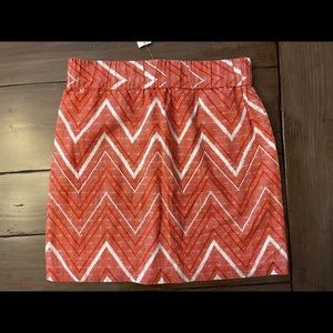 Banana Republic red print skirt
